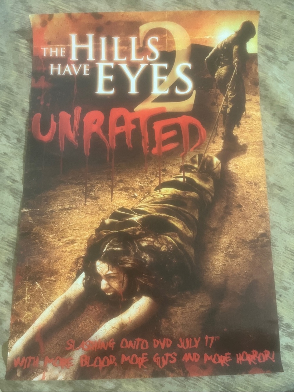The Hills Have Eyes 2 Movie Poster Unrated Promo 2007 Origin Wes Craven Vintage